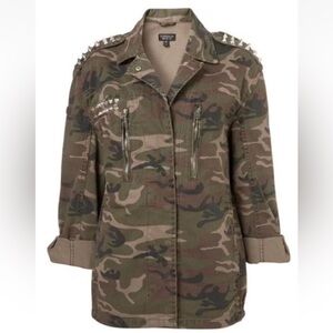 Topshop Military Stud Jacket